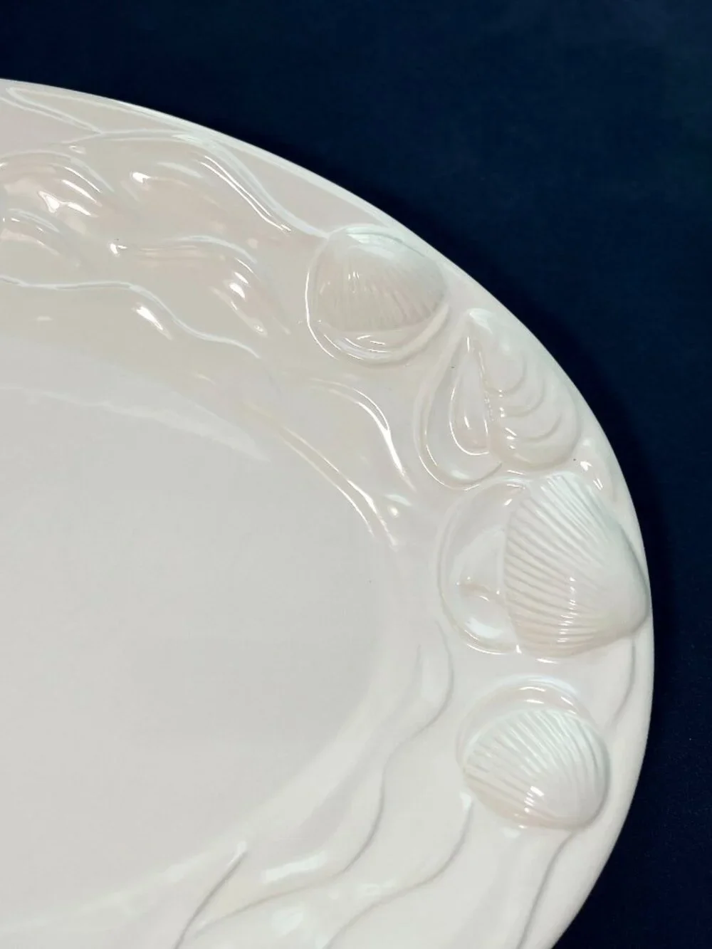 Vintage - A. Santos / Portugal Large Oval Lobster Serving Platter - White - EUC